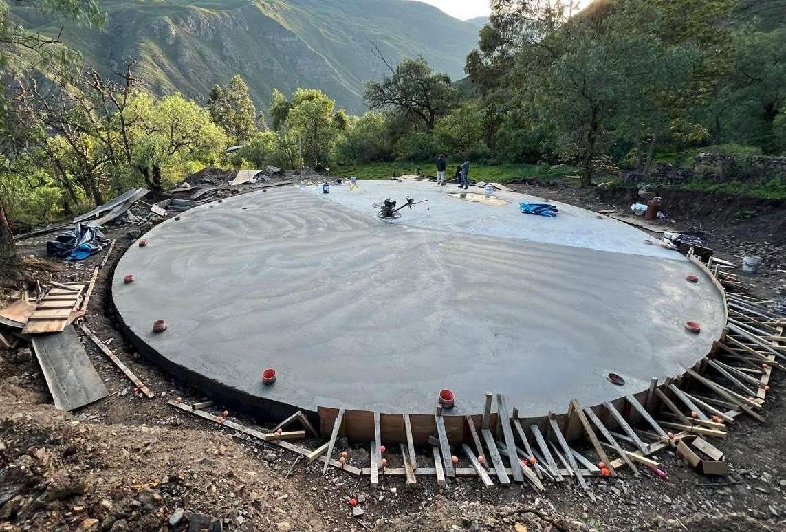 Losa del reservorio terminada
